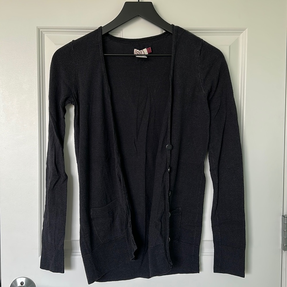 Black Cardigan Sweater